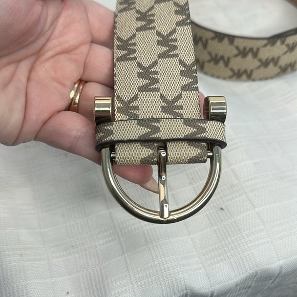 MICHAEL Michael Kors Tan and Gold Belt Elegant Accessory main image 7